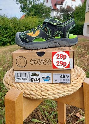 Новые фирменные стильные сандали skechers  для мальчика лето размер 28 29