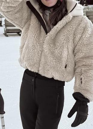Гірськолижна лижна куртка з ефектом хутра zara ski collection s m