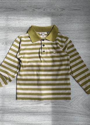 Оригінальна фірмова кофта поло реглан від burberry р.104 4 роки