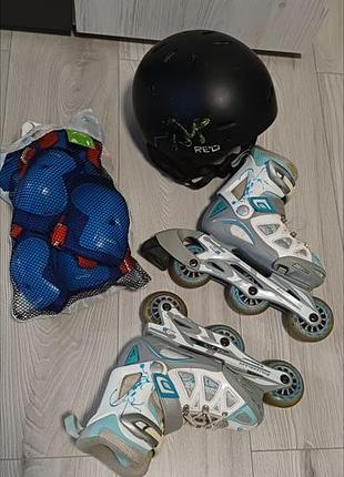 Продам набір крутий : дитячі ролики круті  роздвіжні rollerblade   підшибники abek 5 ,розмір 29-34 устілка 18.5-21.5
колеса 80а ,72мм ,крутий накат