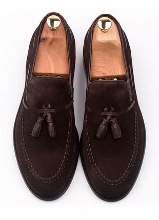 Лофери замшеві frandi dark brown, 5018-9