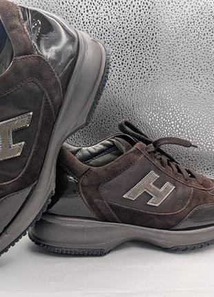 Кроссовки бренда sneakers hogan marron et verni pointure