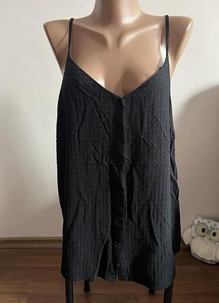 Жіноча літня блузка з ґудзиками, на бретельках, віскоза. warehouse, xxl
