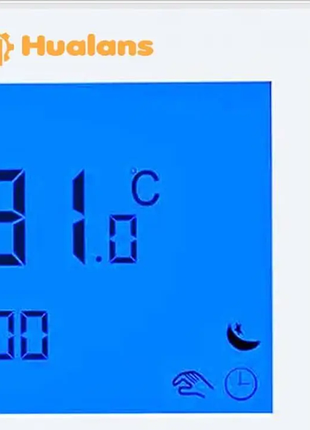 Умный wi-fi термостат hualans для газового котла с приложением tuya 90-240v сенсорный lcd экран белый умный термостат hualans предназначен для управле