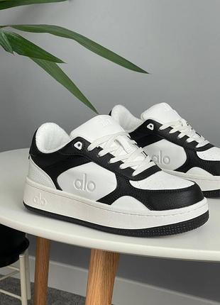 😍 кросівки жіночі alo yoga recovery mode sneaker black white