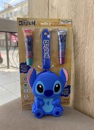 Дитячий набір disney stitch: блиски для губ та сумочка