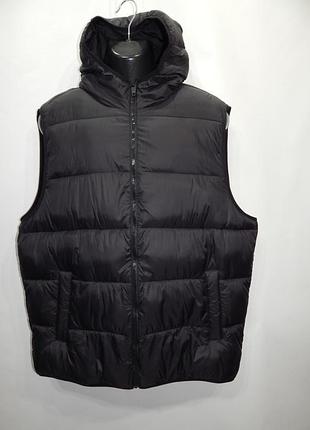 Жилет чоловічий теплий із капюшоном р. 54-56 (3xl) 017gml