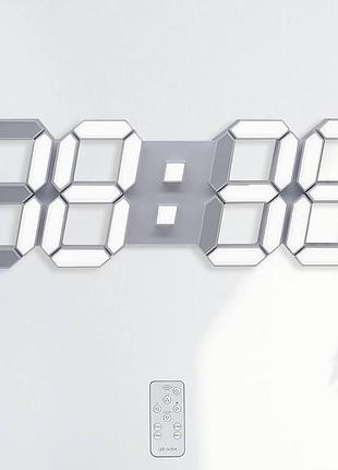 Настольные и настенные led цифровые часы 3d acd-215 с большим дисплеем, белый, легкий б/в