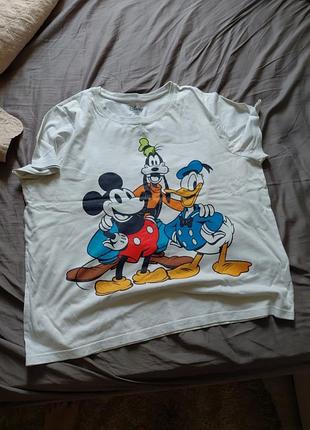 Футболка домашня disney, міккі, дональд, гуфі, 100% бавовна