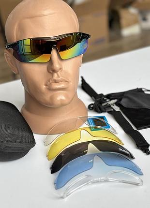 Очки тактические со сменными линзами oakley polarized, очки дейзи, военные очки, очки с поляризацией