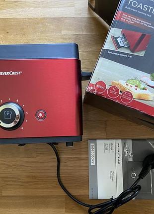 Тостер silvercrest stt 850 a1 (850 вт) нижняя — красный металлик