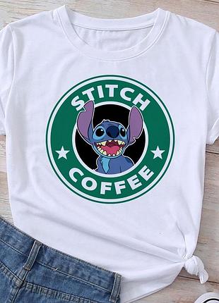 Футболка stitch coffee