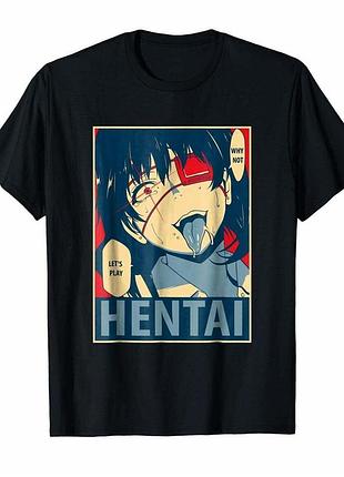 Футболка аниме ahegao hentai kakegurui