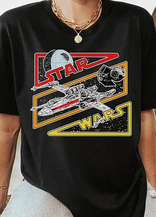 Футболка звездные войны звезда смерти x-wing tie fighter