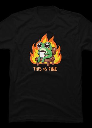 Футболка frog, this is fine