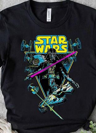 Футболка star wars darth vader battle vintage retro