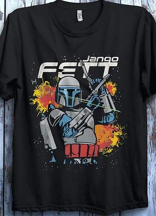 Футболка star wars: джанго фетт hero blasters