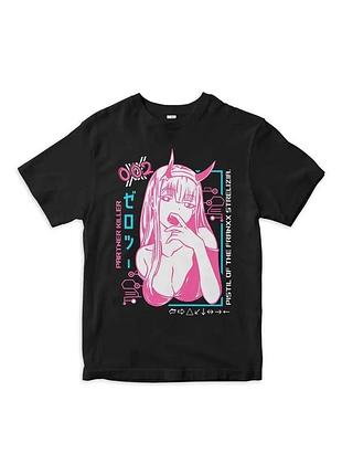 Футболка darling in the franxx zero two