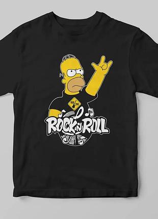 Футболка rock n roll гомер