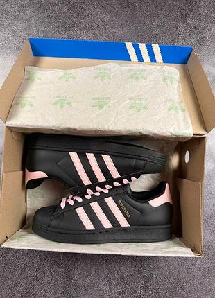 Кроссовки adidas superstar classic black pink