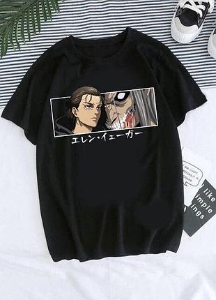 Футболка аниме «attack on titan» unisex