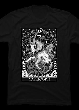 Футболка zodiac sign dark gothic tarot card capricorn