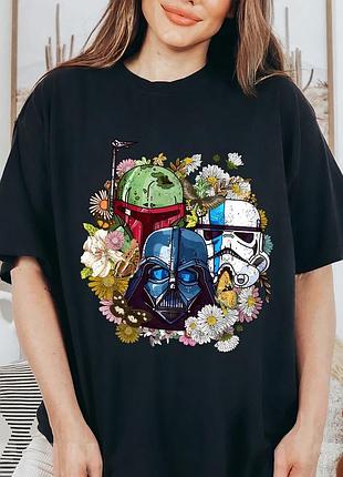 Футболка star wars дарт вейдер, штурмовик, боба фетт