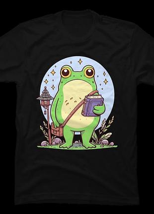 Футболка frog reading book