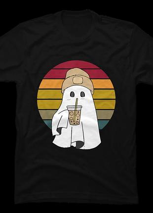 Футболка halloween spooky cute ghost ice coffee