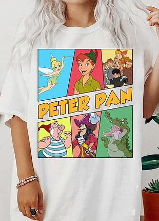 Футболка с ретро-персонажами диснея питера пэна unisex