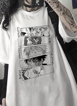 Футболка аниме магическая битва unisex