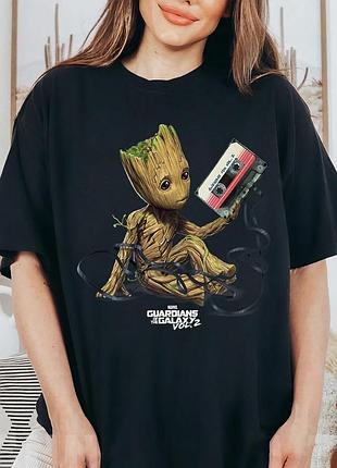 Футболка marvel guardians of the galaxy groot tape