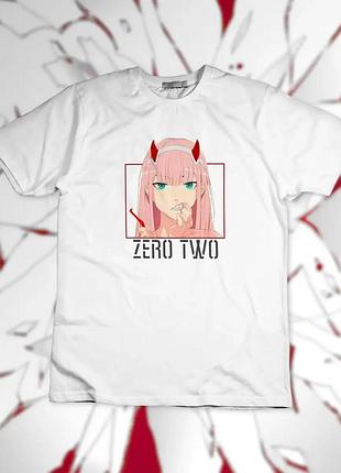 Футболка darling in the franxx zero two