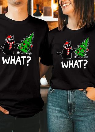 Футболка what christmas tree cat