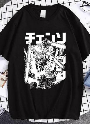 Футболка аніме chainsaw man: людина бензопила