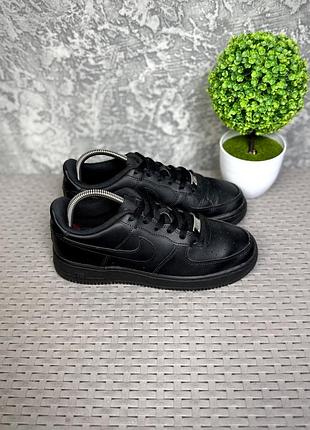 Nike air force 1 кроссовки 39 размер кожаные спортивные черные