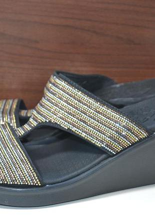 Skechers rumble on bling gal-black/silver 40-41р шлепанцы босоножки сандалии