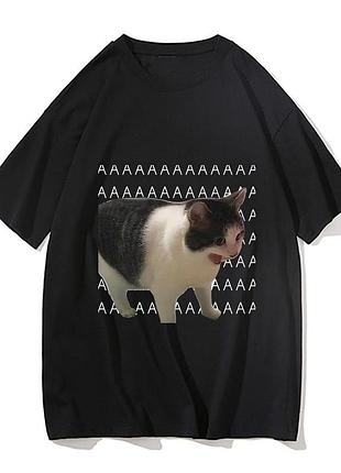 Футболка meme sad crying cat