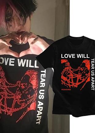 Футболка с принтом «lil peep love will tear us apart панк»