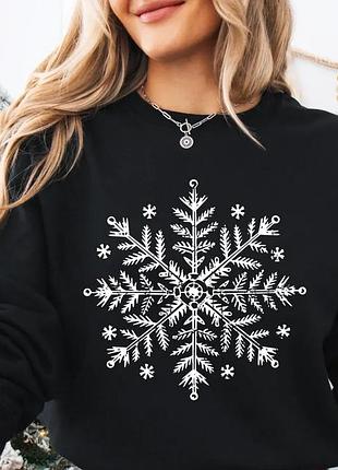 Свитшот snowflake winter christmas