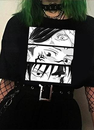 Футболка аниме магическая битва unisex