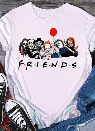 Футболка з принтом «friends horror»