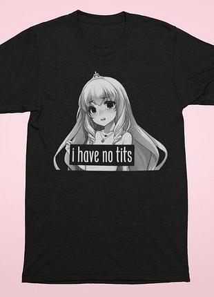 Футболка no titties waifu babe unisex