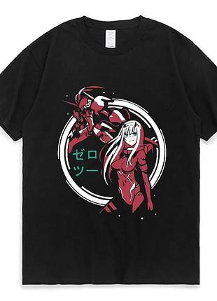 Футболка darling in the franxx код 002 zero two