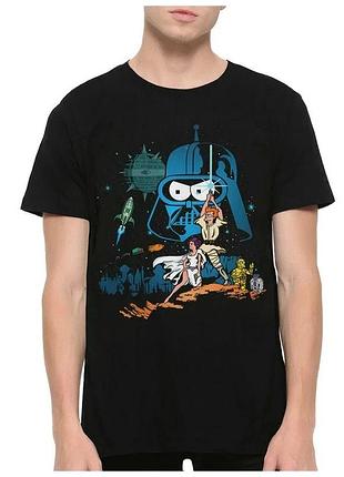 Футболка futurama - звездные войны unisex