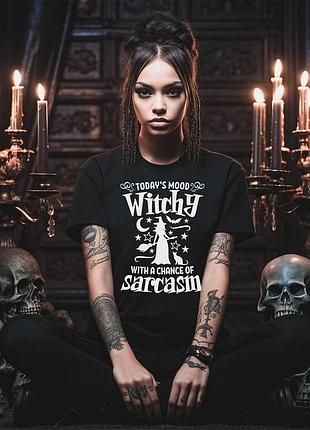 Футболка «ведьминское настроение с сарказмом» unisex