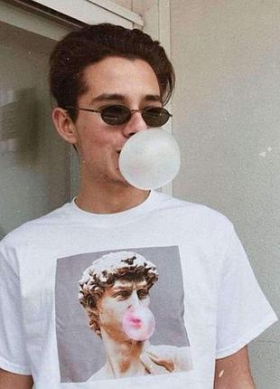 Футболка унисекс «michelangelo statue bubble gum tee»