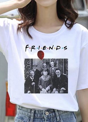 Футболка з принтом «friends horror»