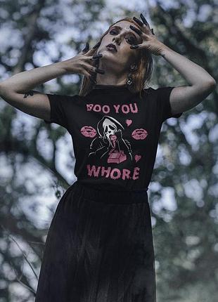 Футболка boo you whore ghost unisex