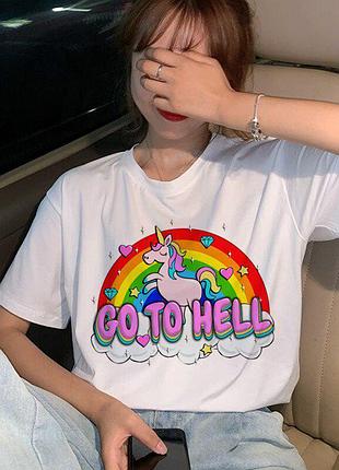 Футболка радуга каваи unisex